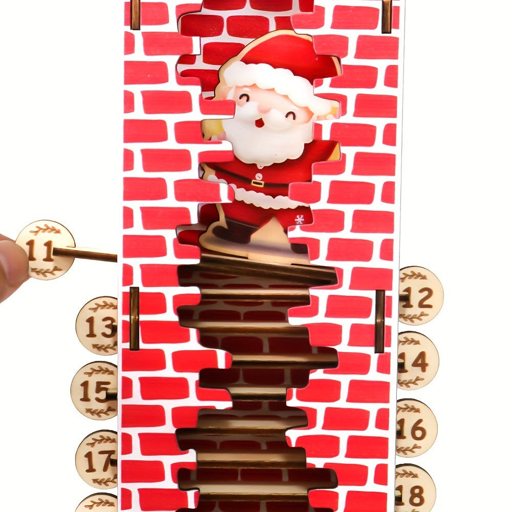Wooden Santa Claus Detachable Countdown Display Stand