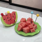 Watermelon Fruit Bite Sticks Fork Set