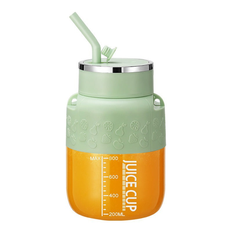 2in1 Bottle Mixer with Straw 800ml - Perfect for On the Go!
