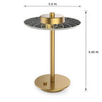 Cordless Rechargeable LED Crystal Disc Table Lamp