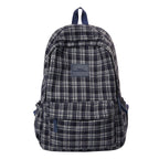 Checked Patterned Casual School Backpack