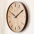Minimalistic Quiet Wooden Wall Clock 12 Inch
