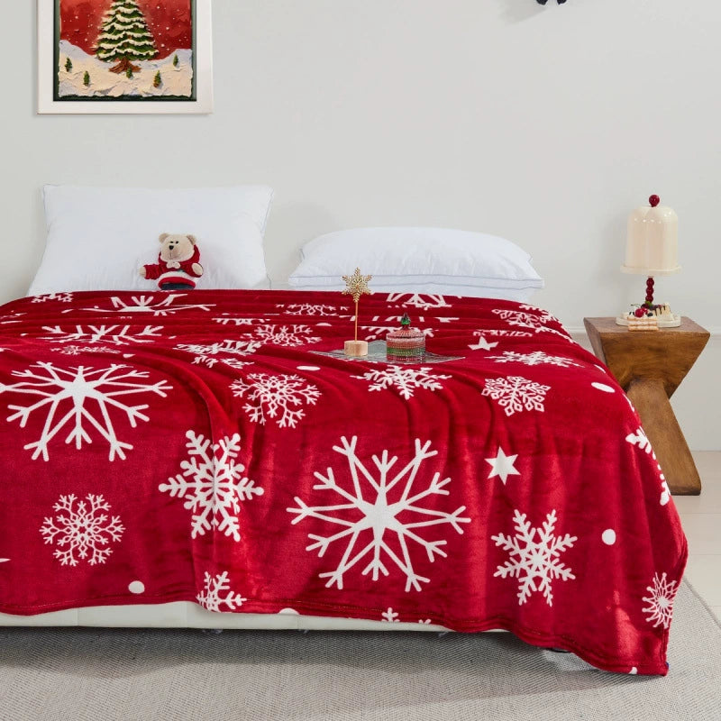 Christmas Double Sided Snowman Gingerbread Throw