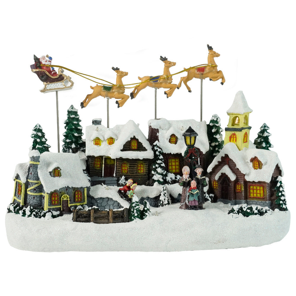 Luminous Musical Flying Deer Christmas House