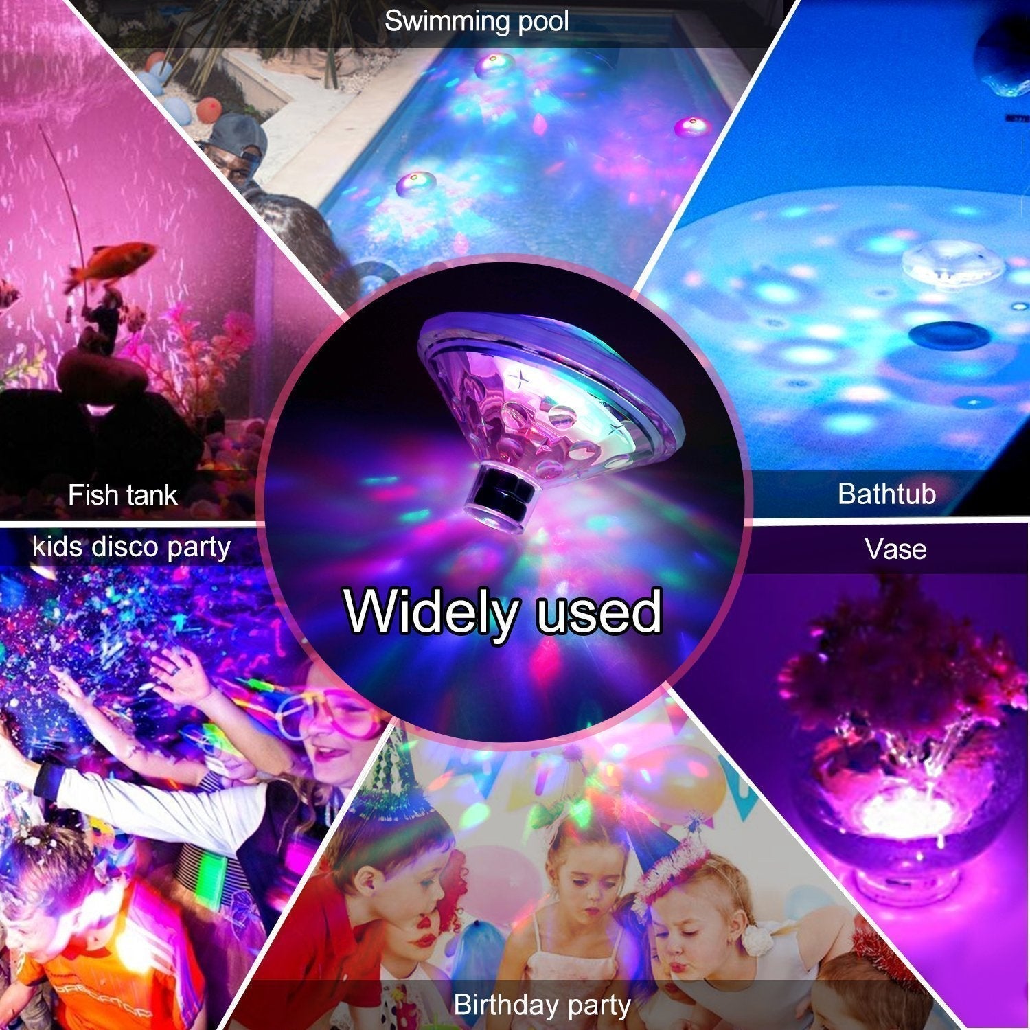 Outdoor LED Waterproof Diamond Pool Light Floating Decor