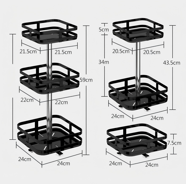 3Tier rotating spice rack