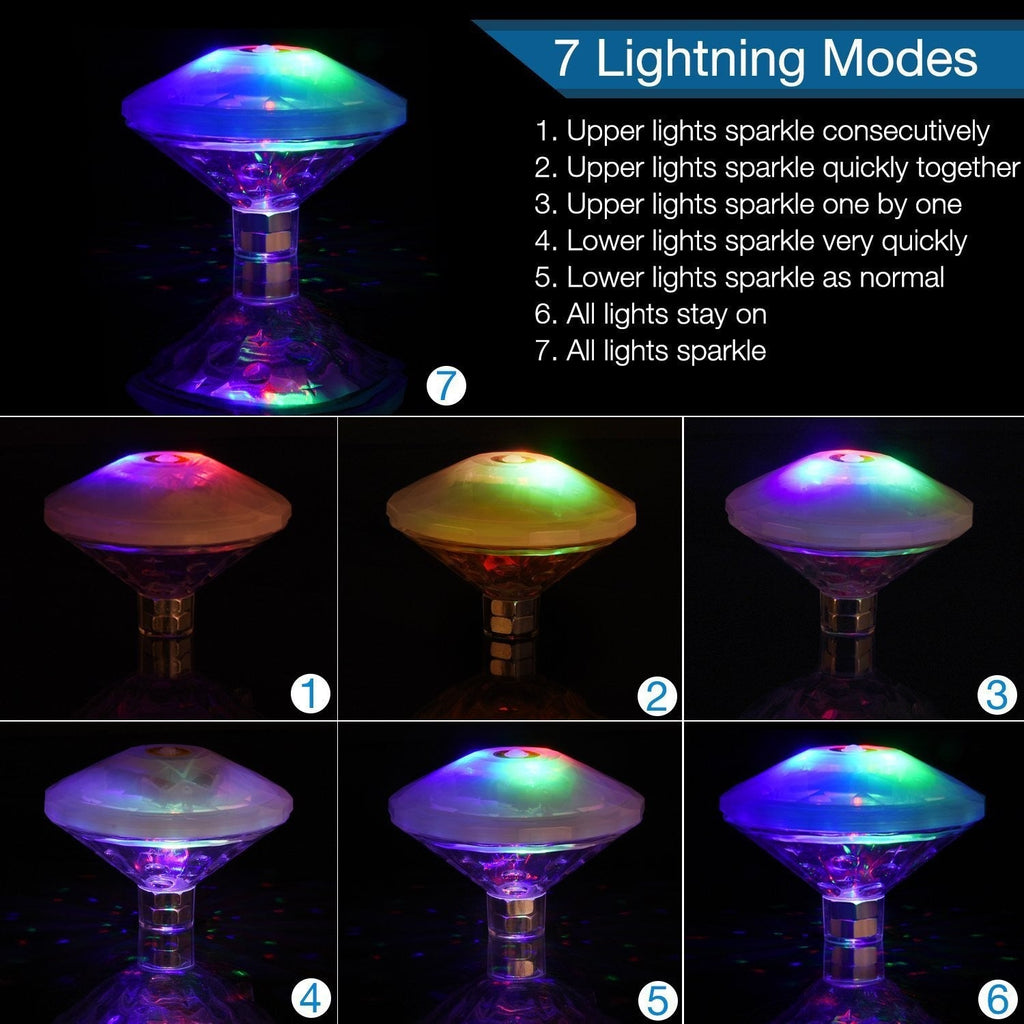 Outdoor LED Waterproof Diamond Pool Light Floating Decor