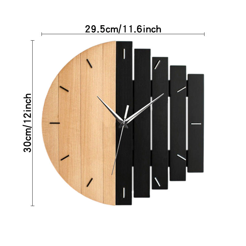 Unique Wooden Analog Silent Wall Clock