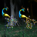 Solar Peacock Garden Light, Iron Art Yard Decoration