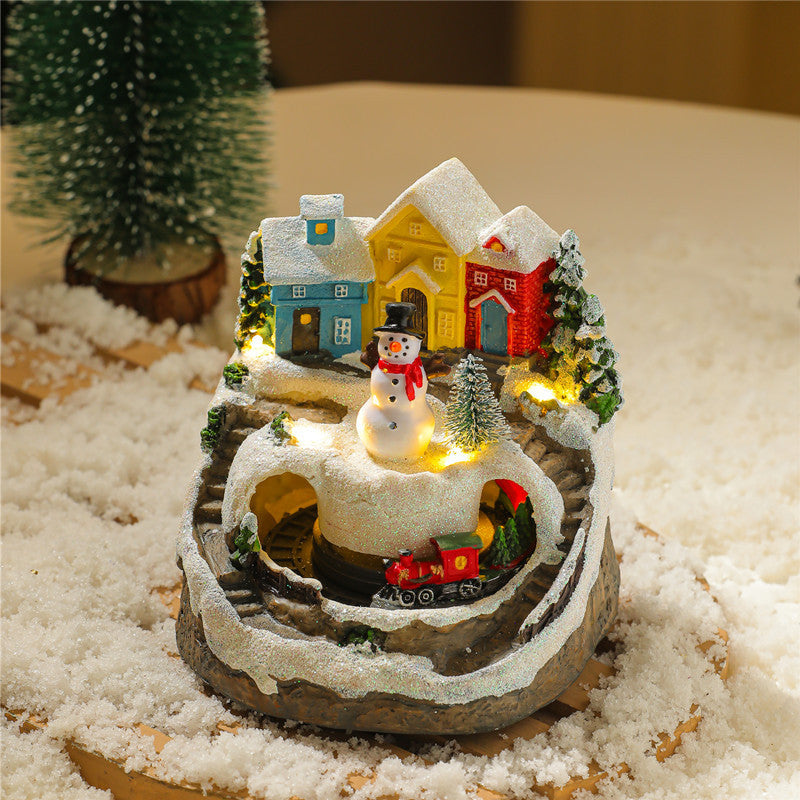 Rotating Musical USB Resin Christmas Ornament