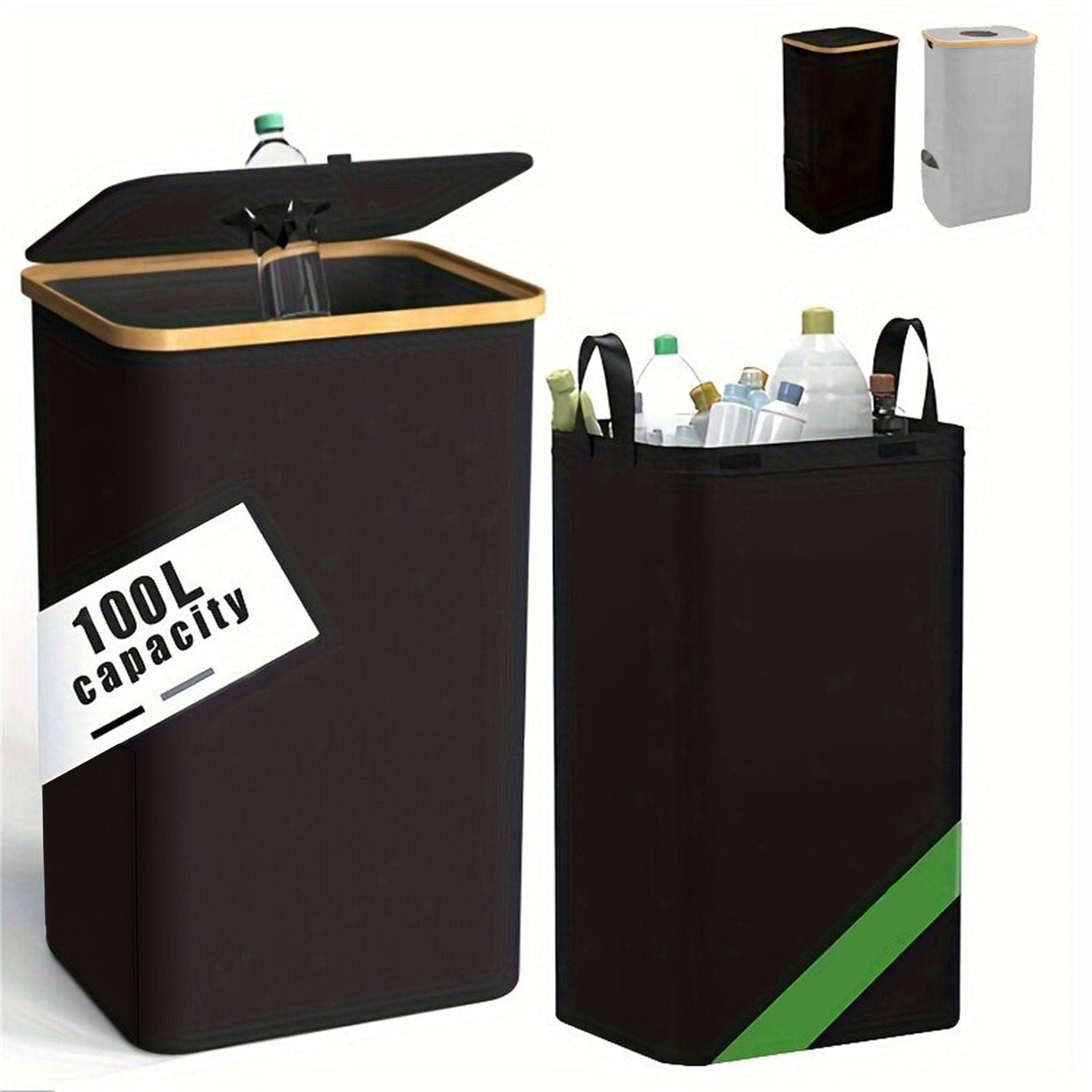 2in1 Foldable Storage Bag for Plastic Waste or Deposit Bottles