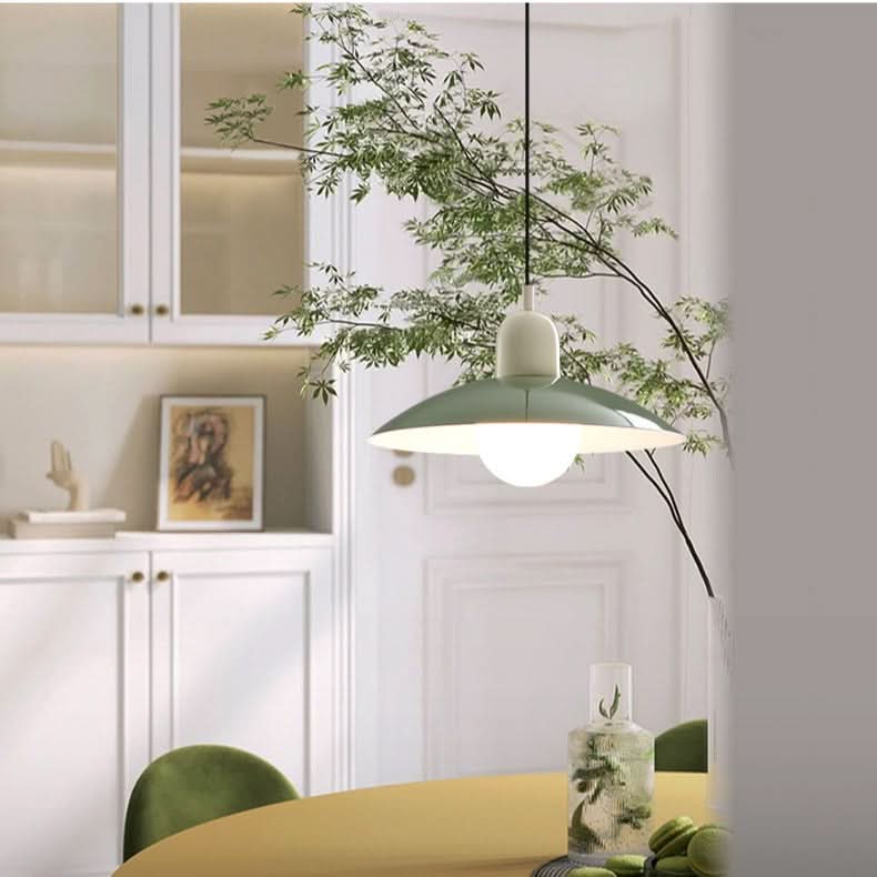 Modern Macaron Bauhaus Pendant Light – Iron Shade
