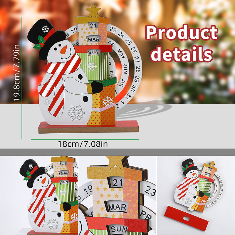 Wooden Santa Claus Acrylic Countdown Calendar