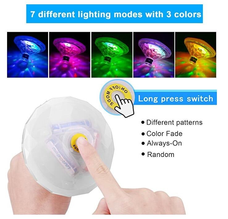 Outdoor LED Waterproof Diamond Pool Light Floating Decor