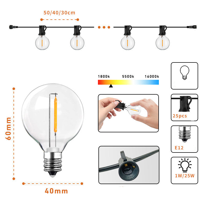 Elegant Solar Bulb String Lights