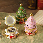 Whimsical Ceramic Bear Candy Ornament