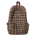 Checked Patterned Casual School Backpack