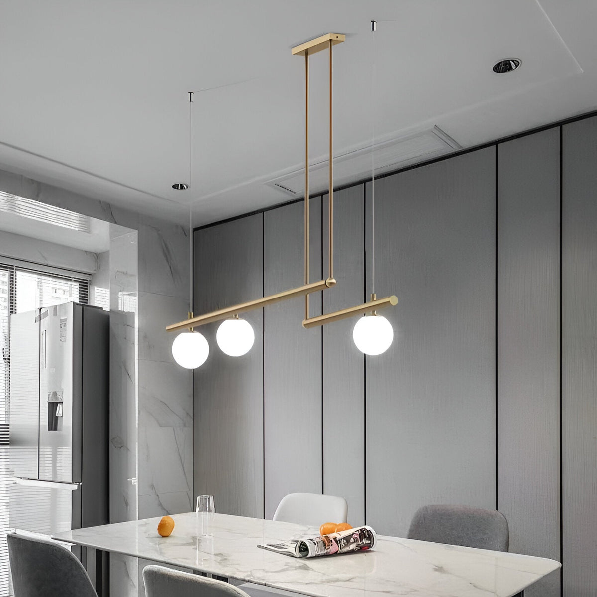 Nordic Glass Linear Luxury Pendant Lamp