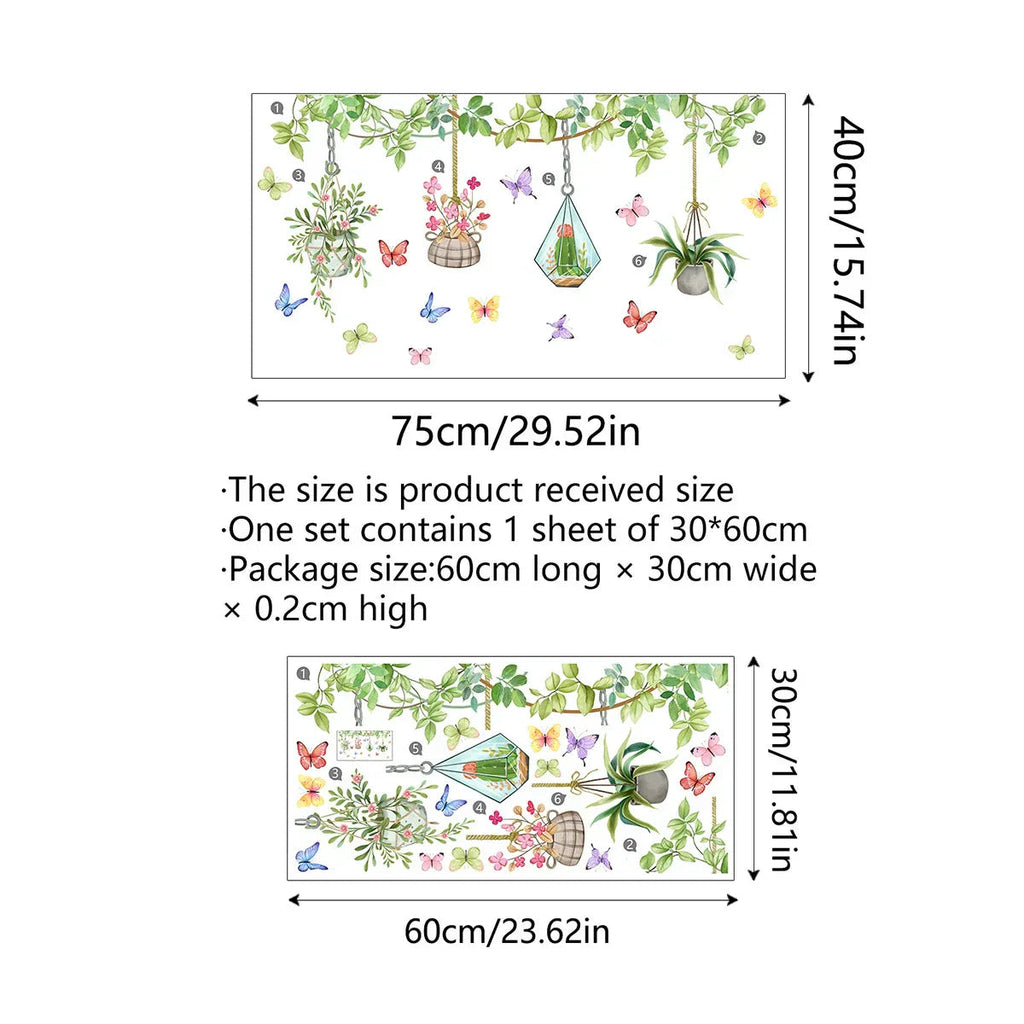 💐 Colorful Floral Bouquet Window Sticker 🖼️ (Removable without leaving marks)