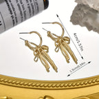 Dainty Dangle Bow Earrings