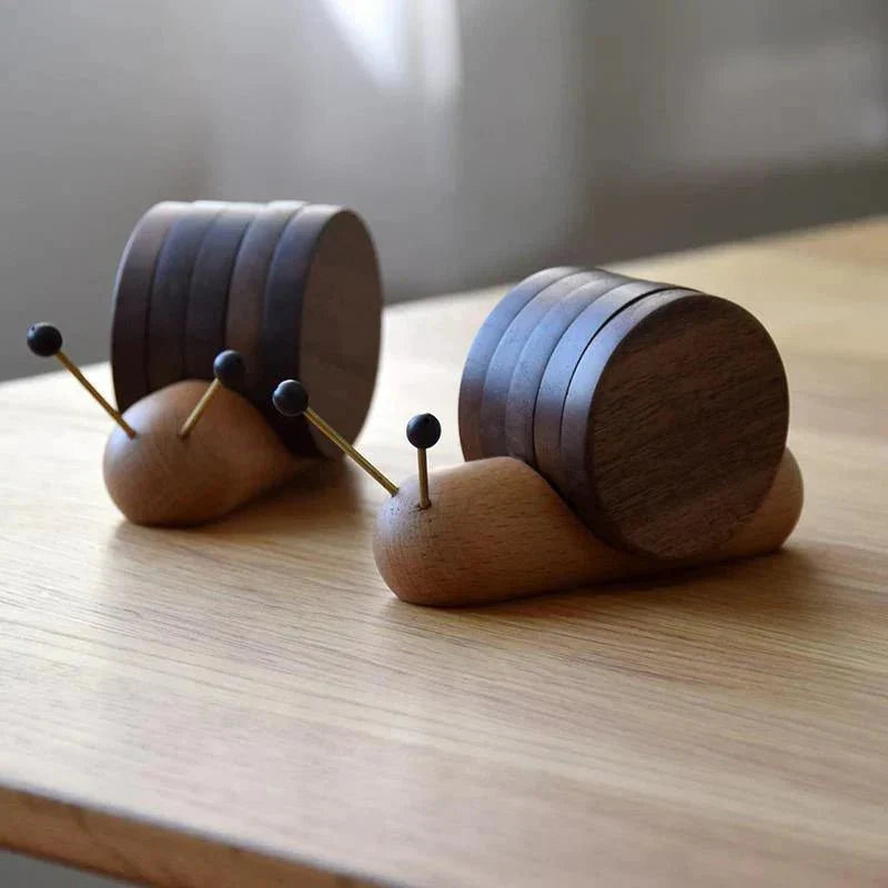 Snail coaster set - Unique charm - Decorate coffee breaks - Elegant and functional