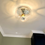 French Vintage Medieval Bauhaus Ceiling Lamp