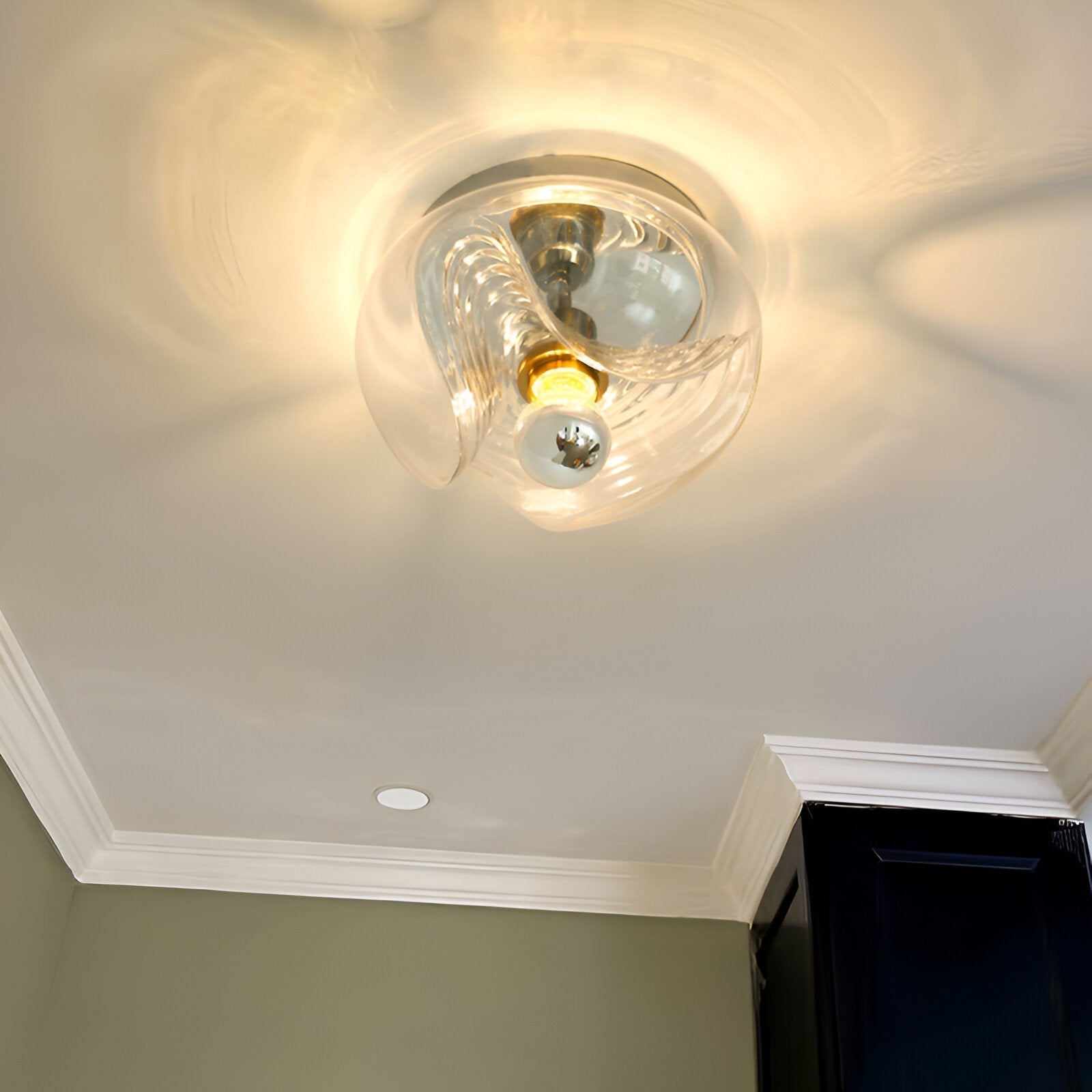 French Vintage Medieval Bauhaus Ceiling Lamp