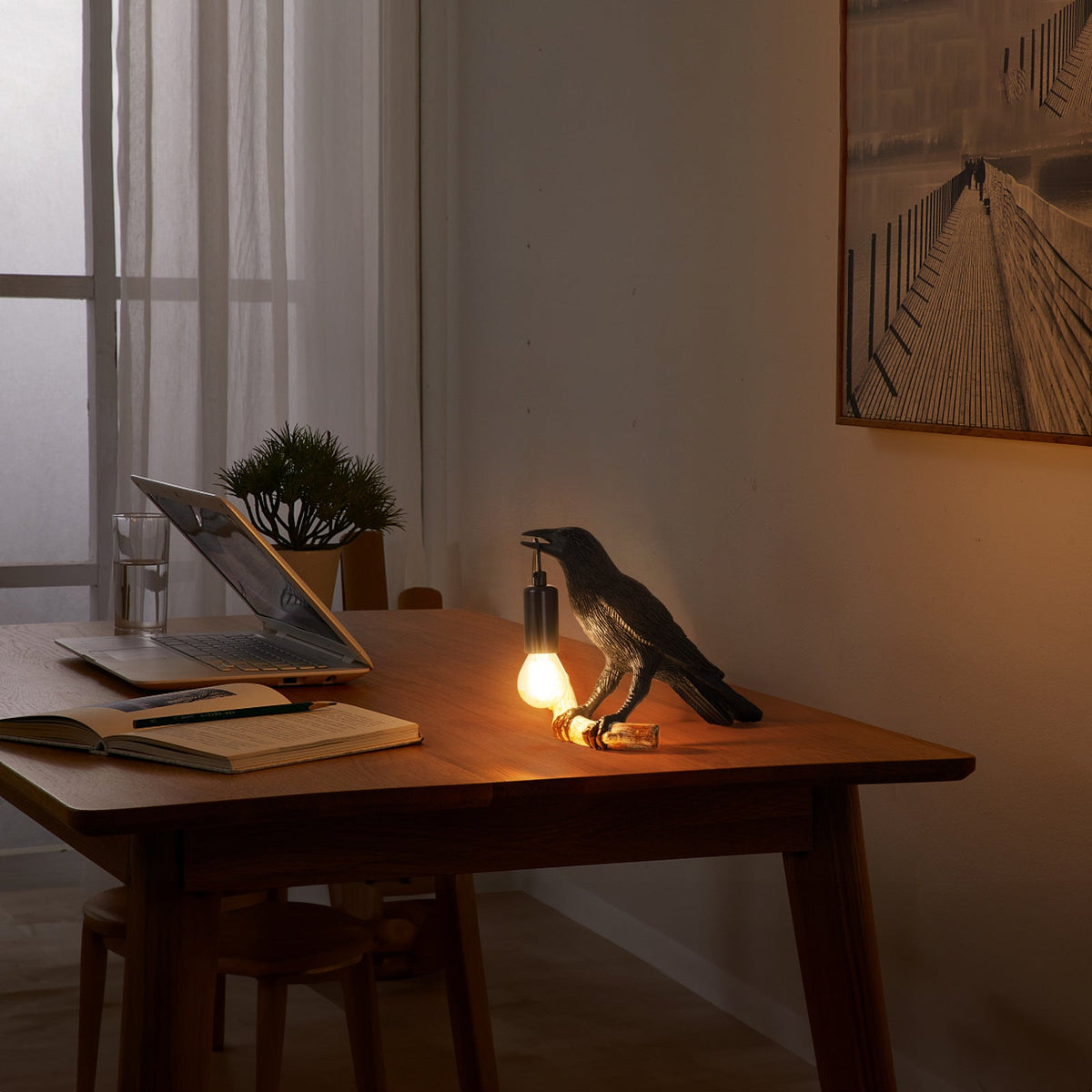 Creative Bird Table Lamp Bedside Night Light Living Room Bedroom Ambience Mini Lamp
