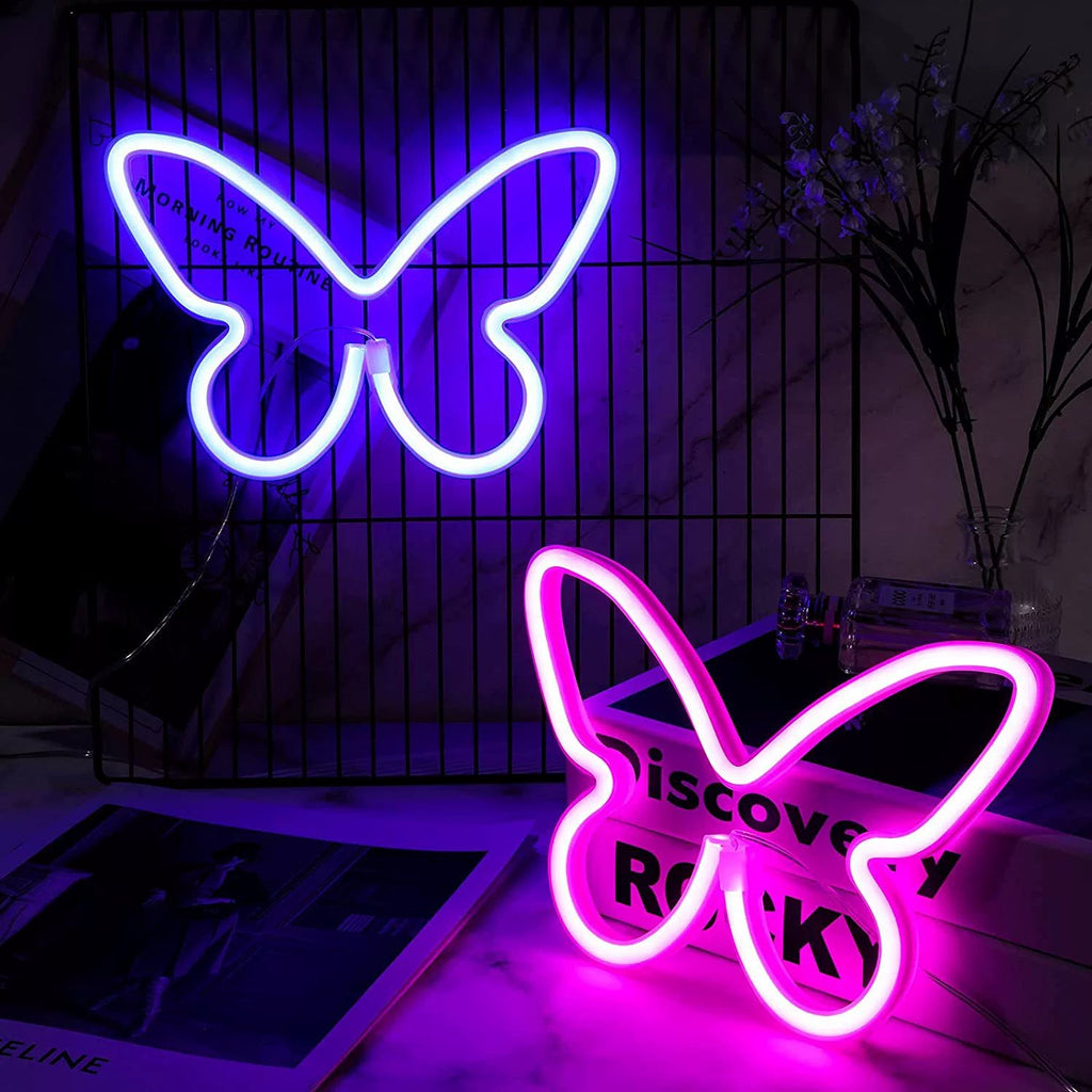 LED Butterfly Neon Wall Light