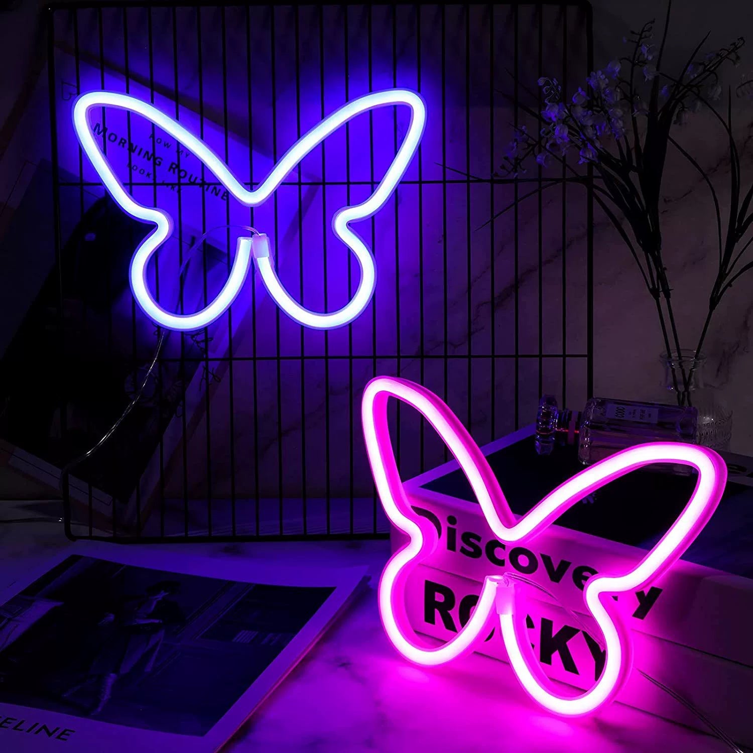 LED Butterfly Neon Wall Light