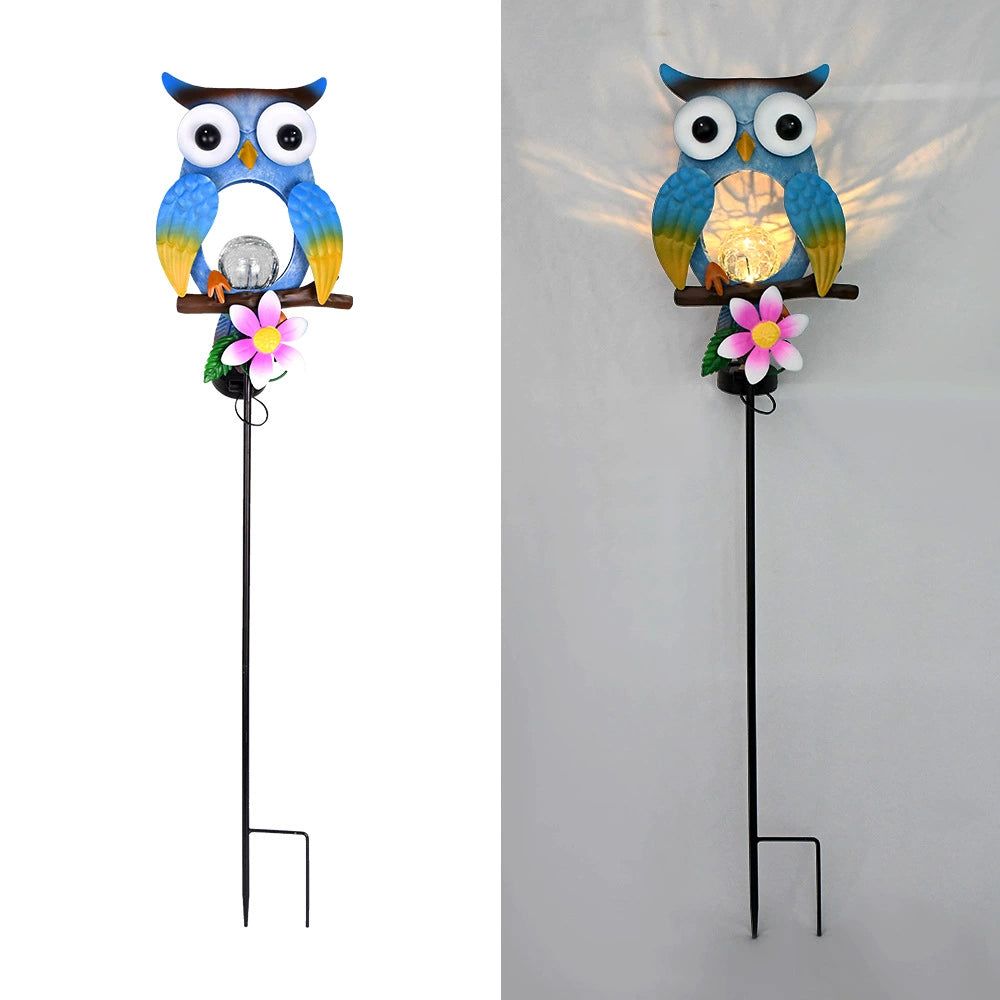 Solar Iron Owl Lawn Light, Outdoor Waterproof Garden Atmosphere Lamp