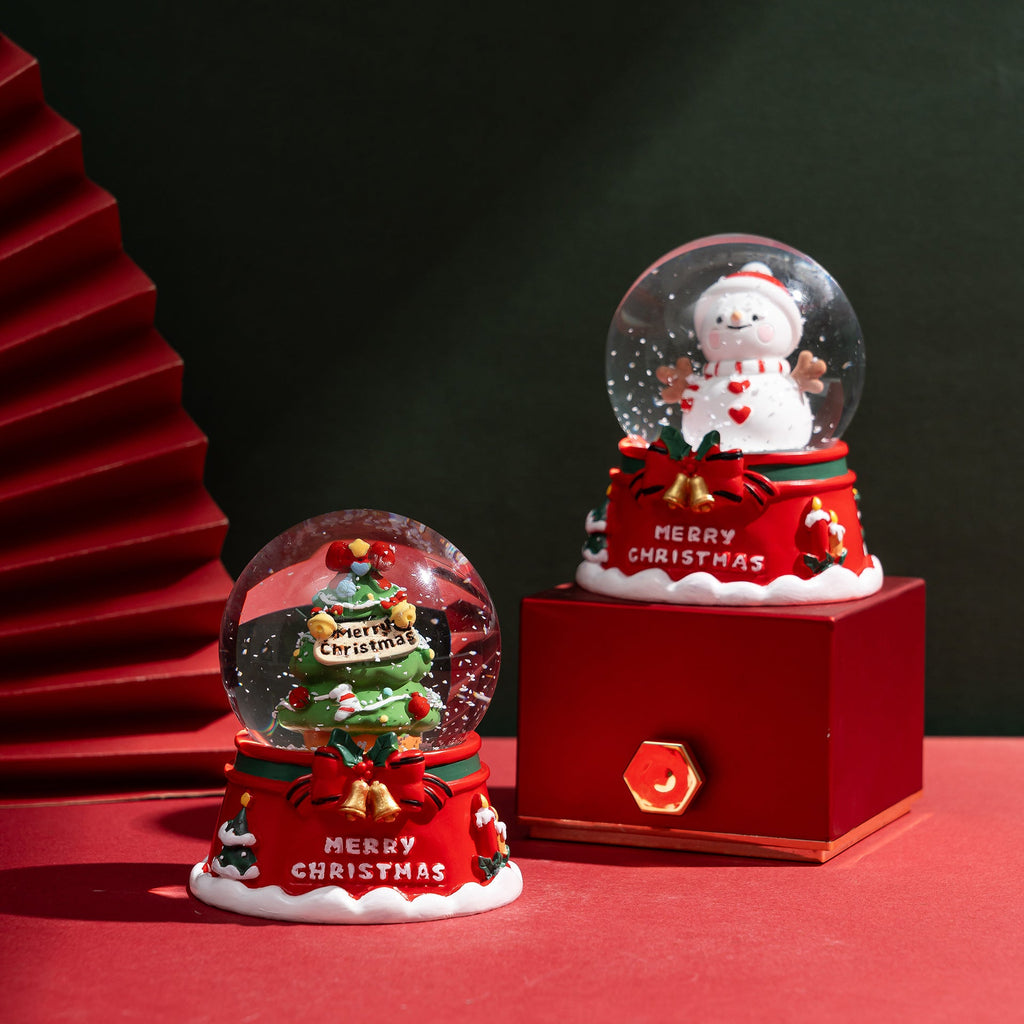 Luminous Snowman Resin Crystal Ball Ornament