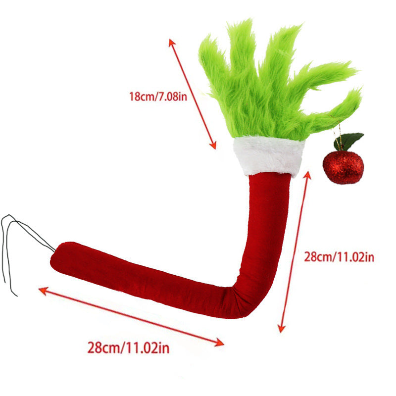 Plush Grinch Arm Christmas Tree Ornament