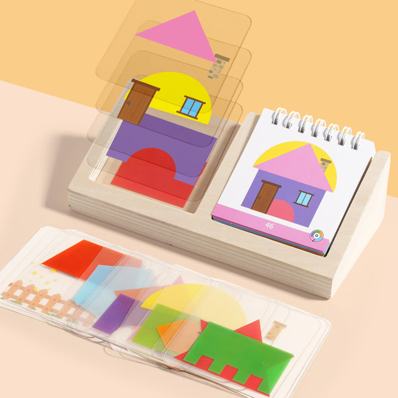 Geometric Colors and Shapes Puzzle Game - Promotes Logical Thinking