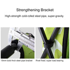 Outdoor Portable Folding Camping Chair Lightweight Fishing Beach Chair Stainless Steel Tube Folding Chair with Cooler Bag (Black)