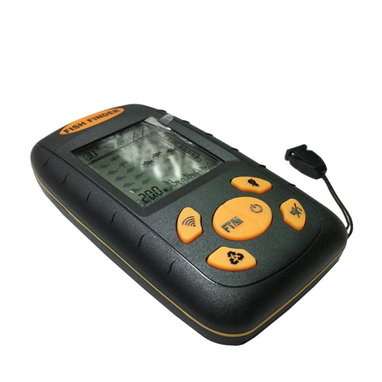 Portable Ultrasonic Fish Finder, Water Depth & Temperature Fish Finder with Wired Sonar Sensor and LCD Display