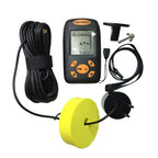 Portable Ultrasonic Fish Finder, Water Depth & Temperature Fish Finder with Wired Sonar Sensor and LCD Display