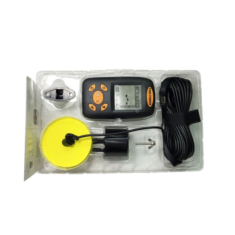Portable Ultrasonic Fish Finder, Water Depth & Temperature Fish Finder with Wired Sonar Sensor and LCD Display