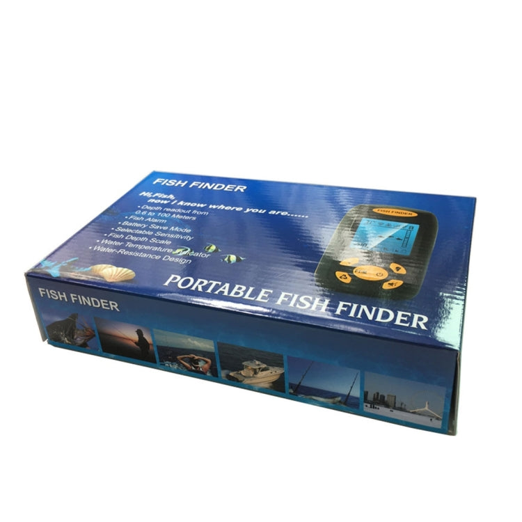 Portable Ultrasonic Fish Finder, Water Depth & Temperature Fish Finder with Wired Sonar Sensor and LCD Display
