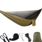 Portable Outdoor Hammock with Mosquito Nets (Army Green)