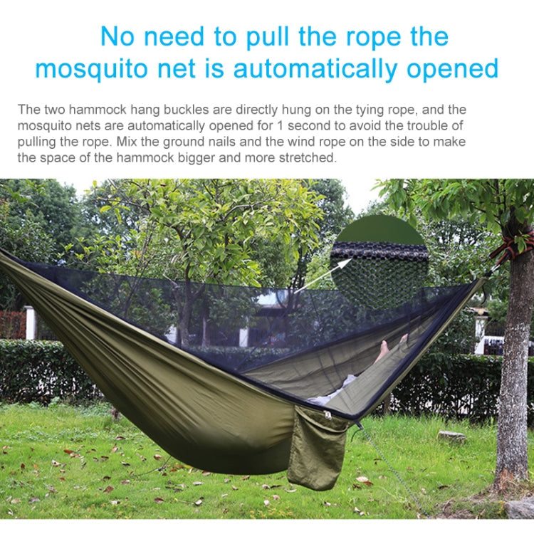 Portable Outdoor Hammock with Mosquito Nets (Army Green)