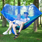 Portable Outdoor Camping Fully Automatic Nylon Parachute Hammock with Mosquito Nets, Size: 290 x 140cm (Army Green)