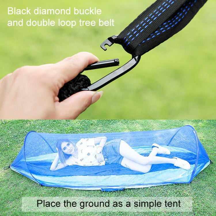 Portable Outdoor Camping Fully Automatic Nylon Parachute Hammock with Mosquito Nets, Size: 290 x 140cm (Army Green)