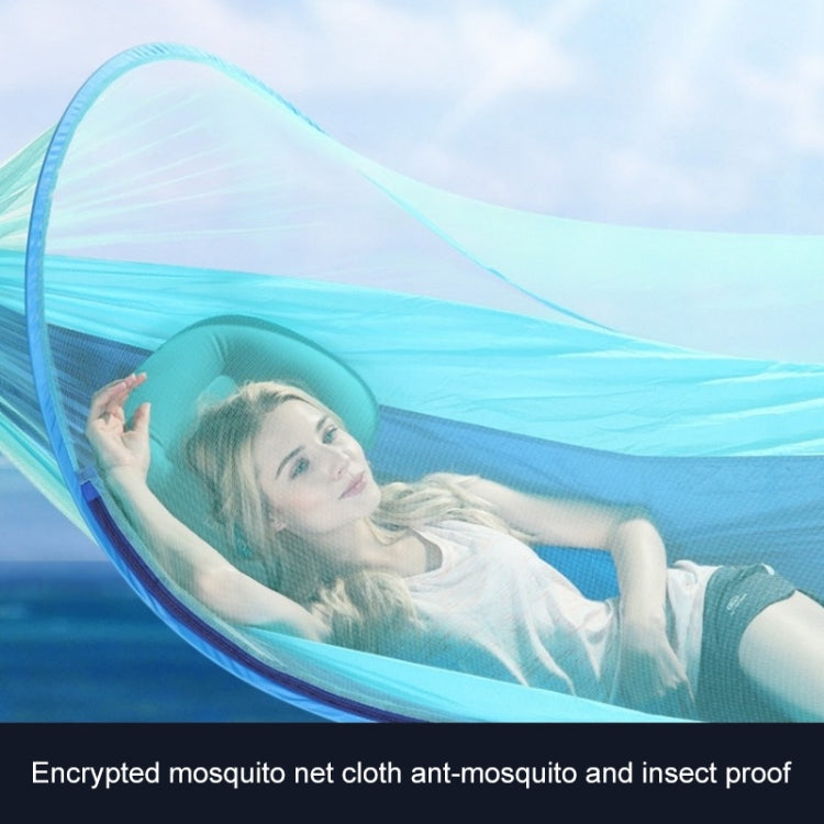 Portable Outdoor Camping Fully Automatic Nylon Parachute Hammock with Mosquito Nets, Size: 290 x 140cm (Army Green)