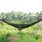 Portable Outdoor Camping Fully Automatic Nylon Parachute Hammock with Mosquito Nets, Size: 250 x 120cm (Olive Green)
