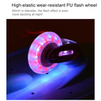 Fashion Vulkan Pattern Two-Wheeled Skateboard Glowing Lightning Wheel Vitality Board(Black)