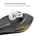 Fashion Vulkan Pattern Two-Wheeled Skateboard Glowing Lightning Wheel Vitality Board(Black)