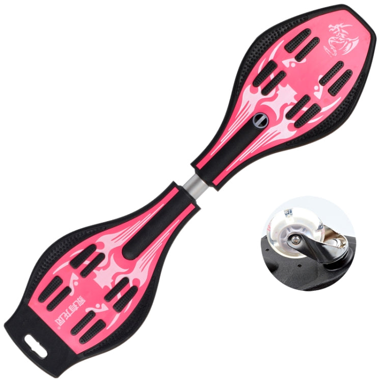 Fashion Volcano Pattern Two-Wheel Skateboard Flashing Light Wheel Vitality Board (Pink)