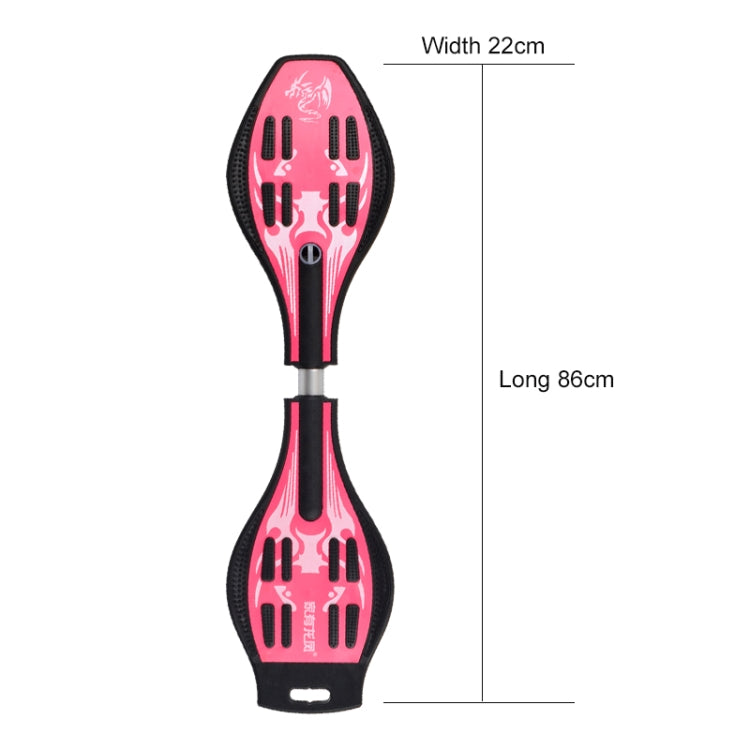 Fashion Volcano Pattern Two-Wheel Skateboard Flashing Light Wheel Vitality Board (Pink)