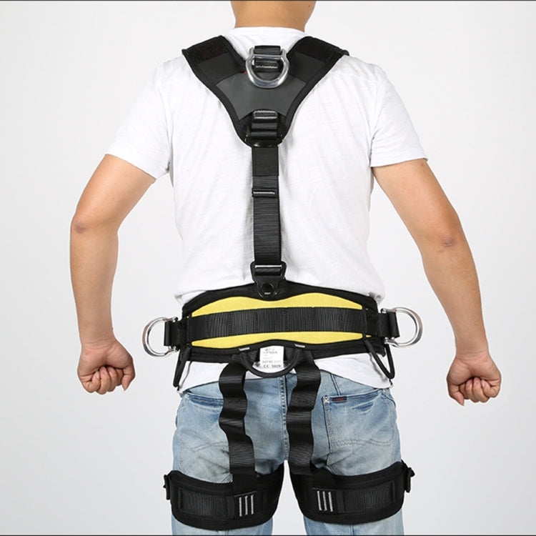 XINDA XDA9516 Outdoor Climbing Polyester High-Strength Rope Adjustable Descender Full-Body Safety Harness